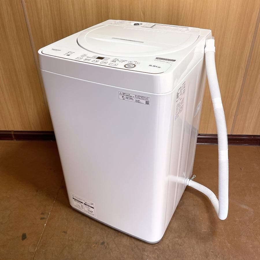 2023年製■シャープ 5.5kg 洗濯機 ES-GE5G-W おしゃれ着コース
