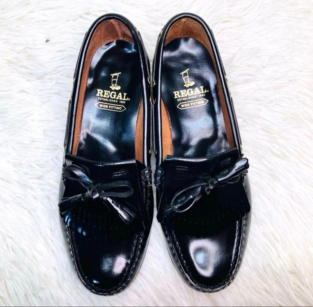 【美品】REGAL 23.5cm キルトタッセルローファー リーガル