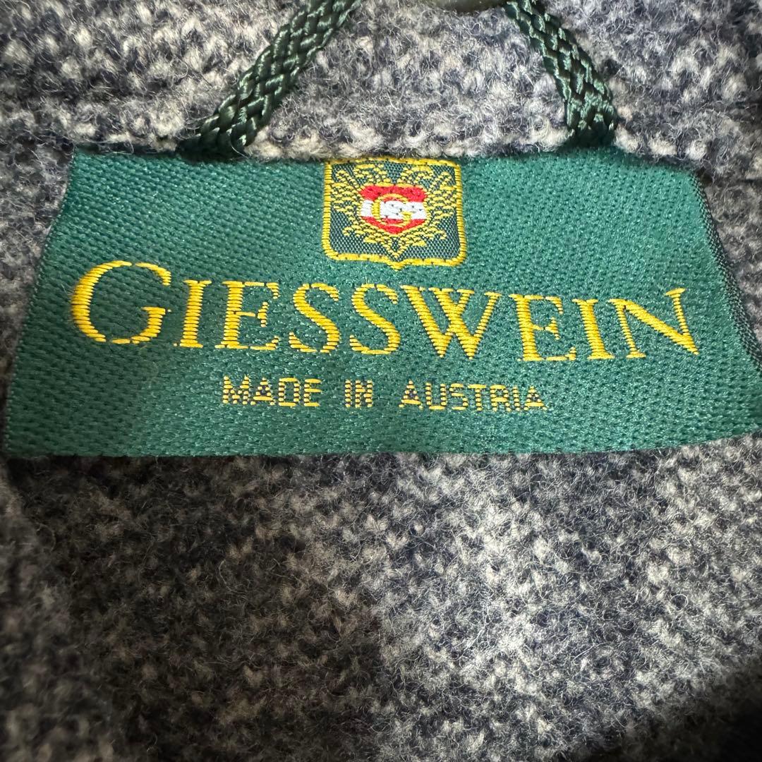 GIESSWEIN ギースヴァイン フード付ウールコート 総柄 トグルボタン