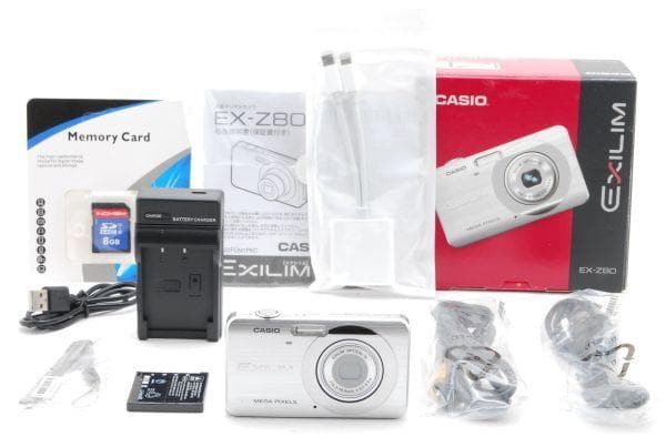 スマホ転送OK！ カシオ CASIO EXILIM EX-Z80 シルバー 元箱