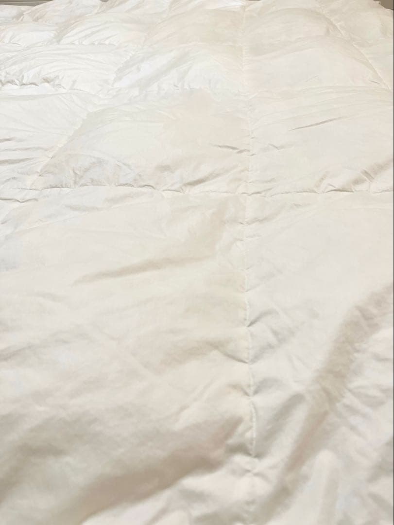 丸八真綿 肌掛け羽毛布団 シングルサイズ 0.5k 【未使用シーツカバー