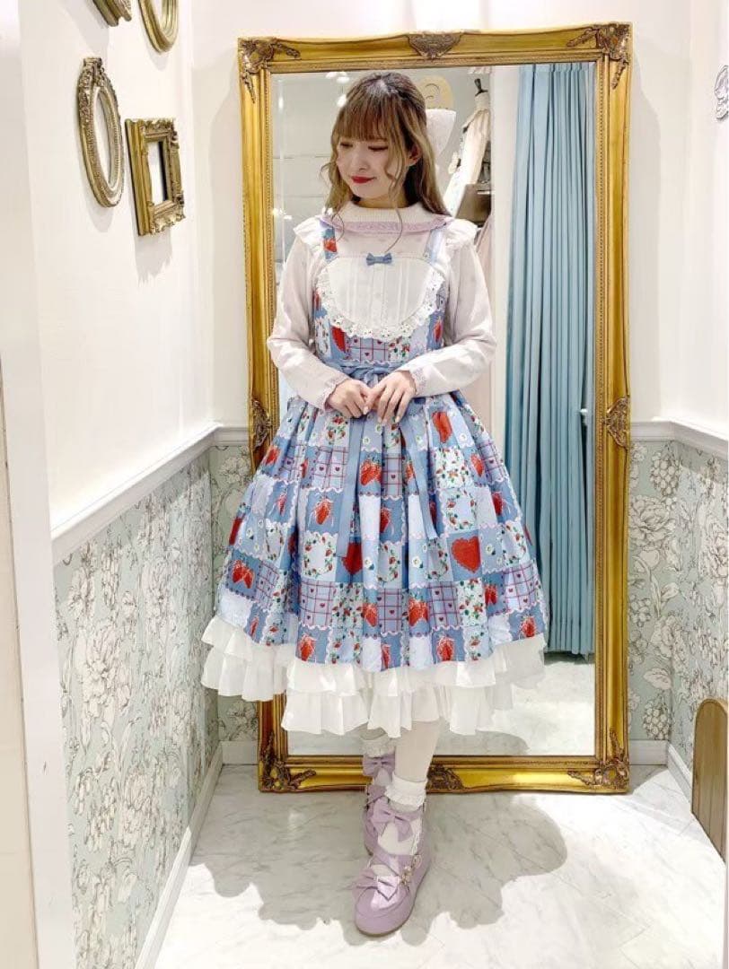 axes femme kawaii ハピネス ベリー ジャンスカ ブルー - メルカリ