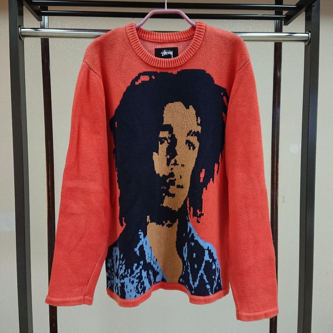 STUSSY × BOB MARLEY 長袖ニット ☆人気☆【STUSSY】☆Stussy Bob Marley Sweate.r Red☆ニット