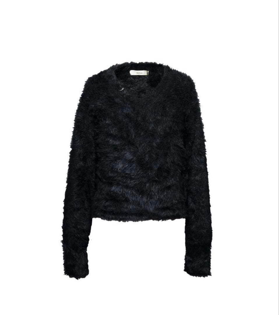 ジェントルイス Neck Pierce Shaggy Knit M ブラック - メルカリ