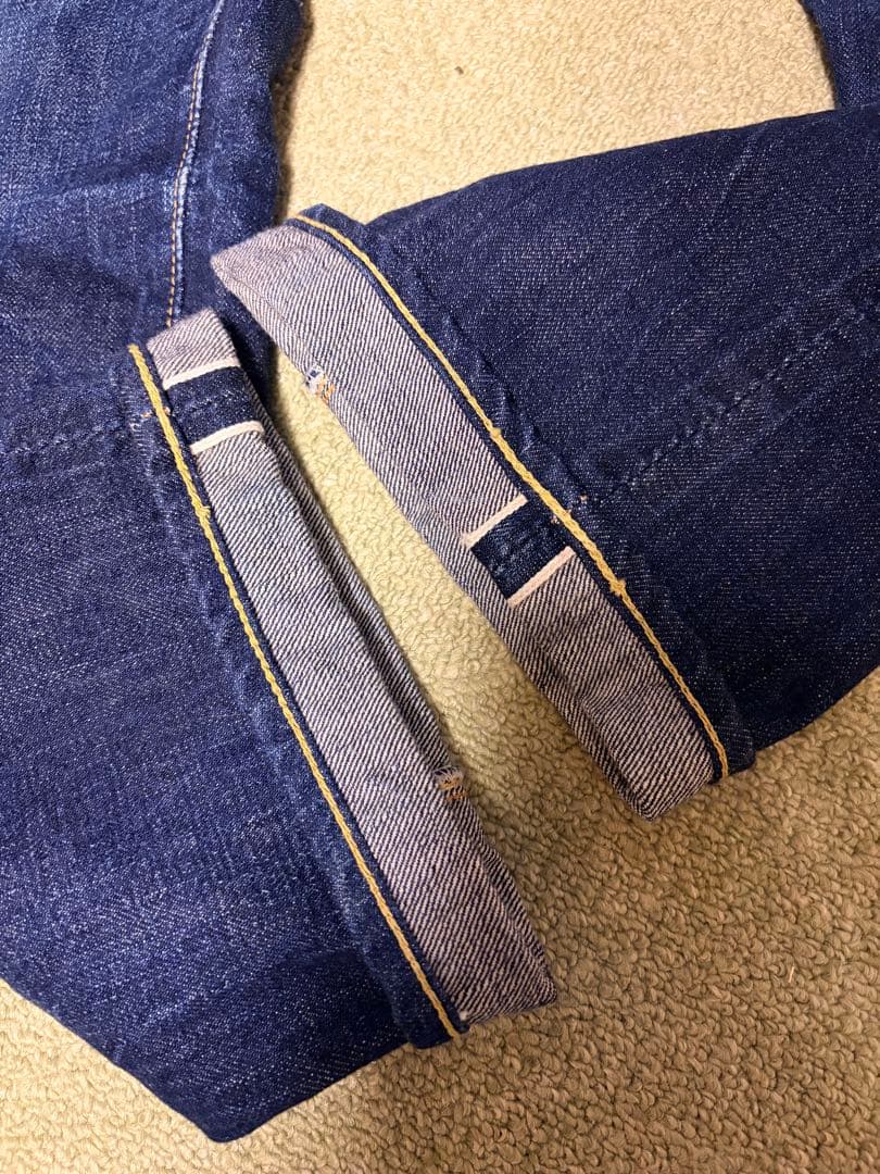z*s様 フルカウント 1108 セルビッジ 濃紺 ストレート 革パッチ W31
