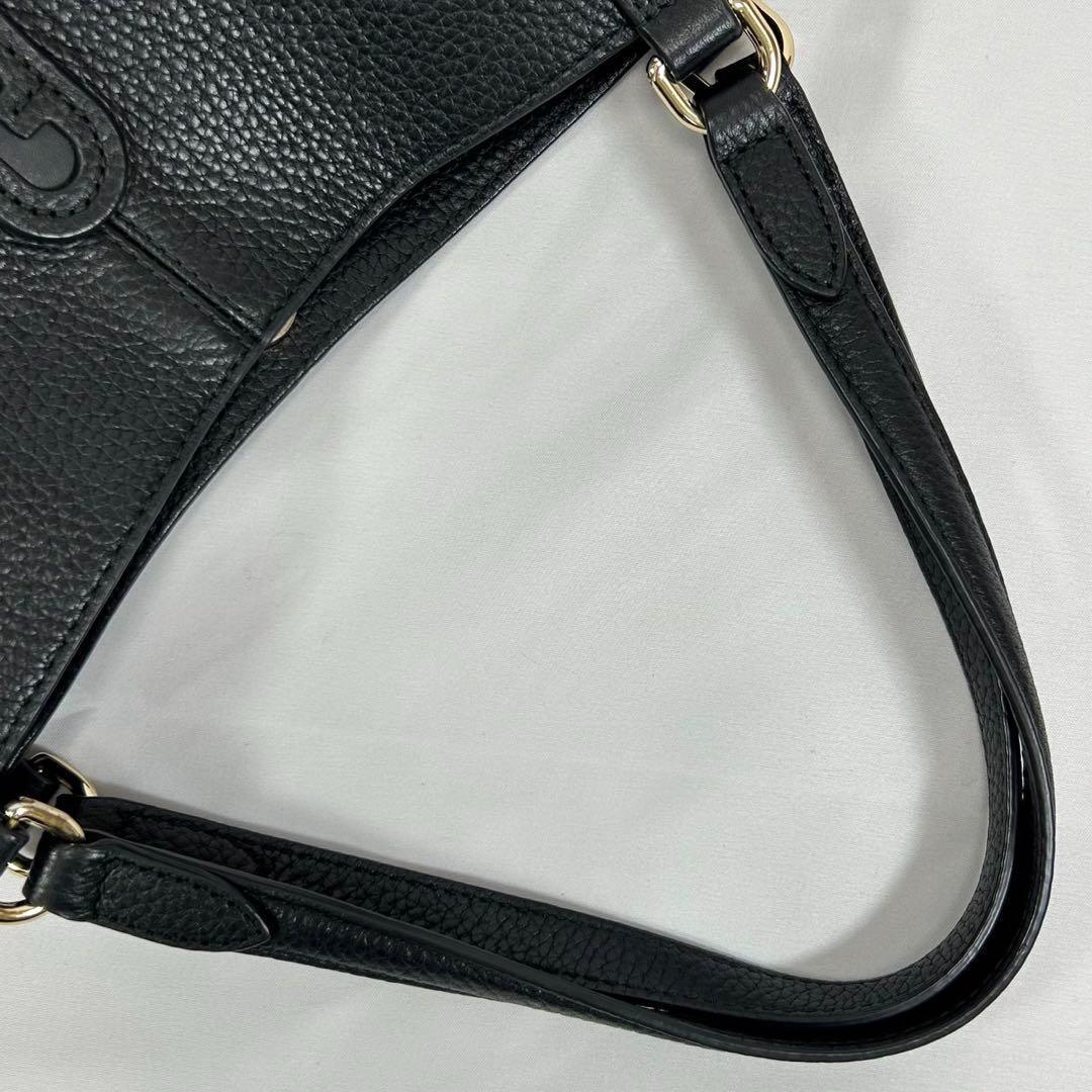 極美品/付属品完備】フルラ 2way ダフネ ショルダーバッグ レザー 黒