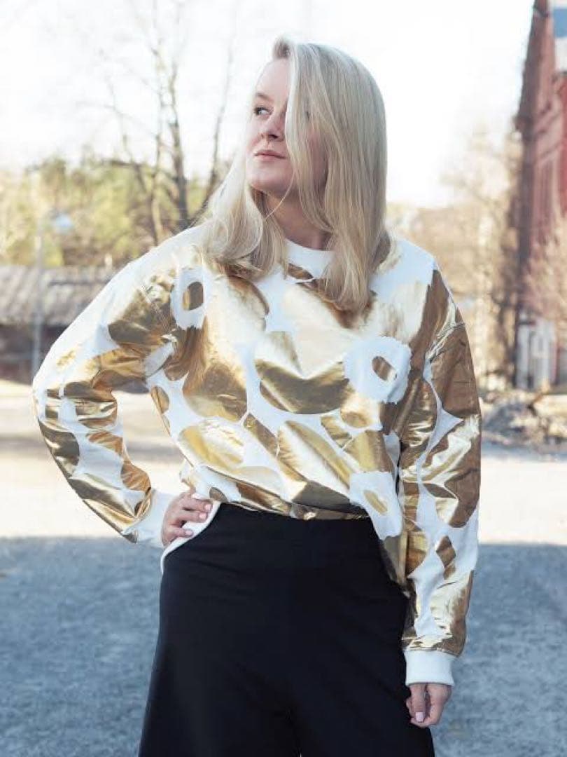 レア XS marimekko マリメッコ ウニッコ トレーナー ゴールド - メルカリ