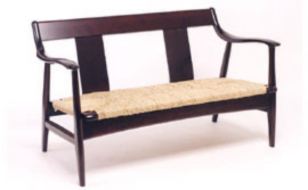 user_ec72aaac 松本民芸家具 ラッシチェア 77型曲肘 中古品 松本民芸家具 #77型曲肘ラッシチェア Rush-seated Chair No.77 1seater