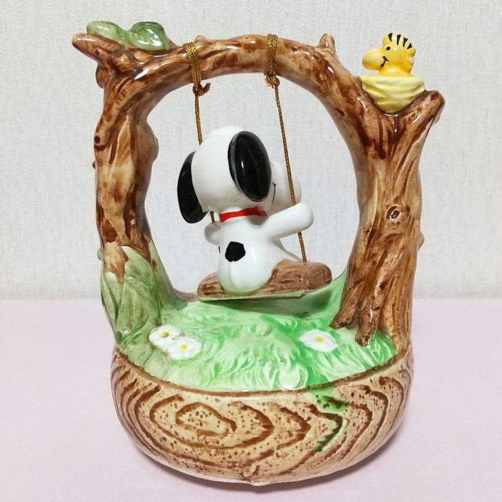 Aviva♡スヌーピー♡陶器製オルゴール♡乙女の祈り♡ヴィンテージ
