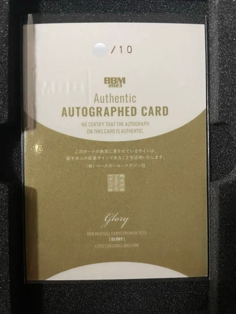 10枚限定 BBM 2023 glory 辰己涼介 直筆サインカード