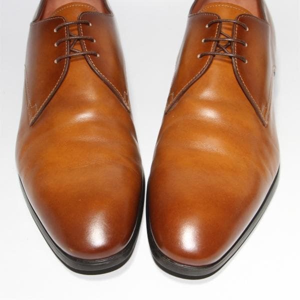 SANTONI サントーニ プレーントゥ ダービー 15018 茶色 本革 7 - メルカリ