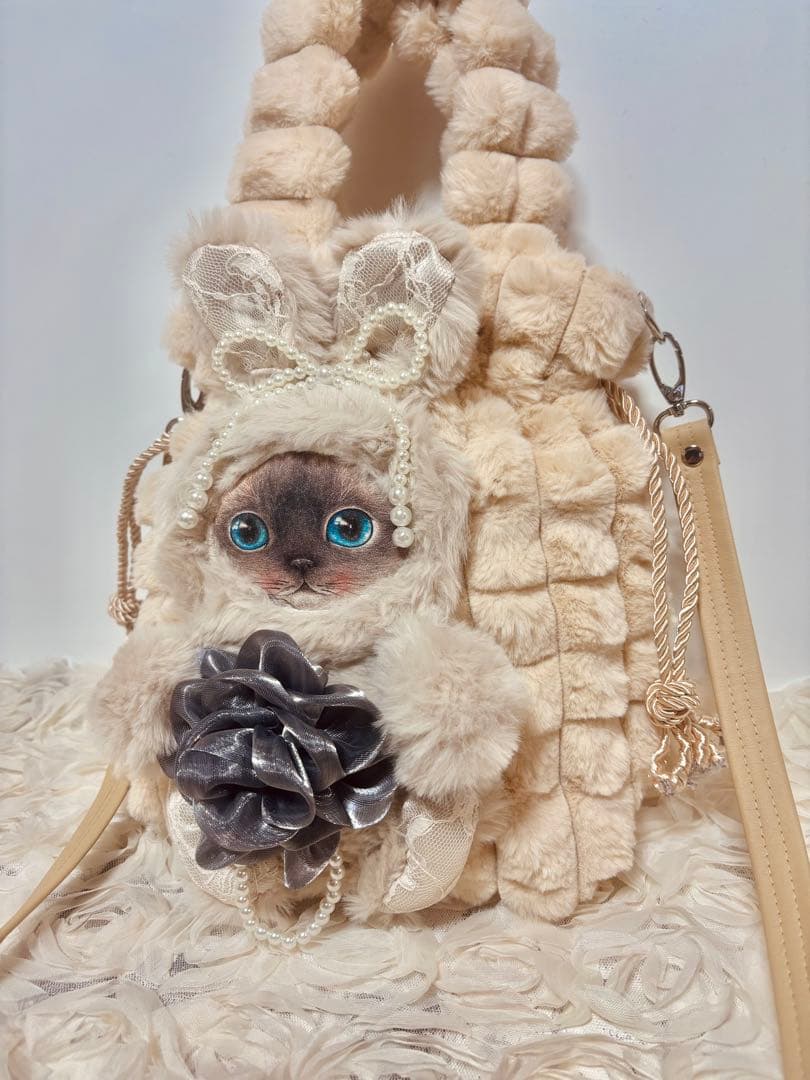 コヤンイサムチョン フワフワ巾着バッグ ショルダーバッグ