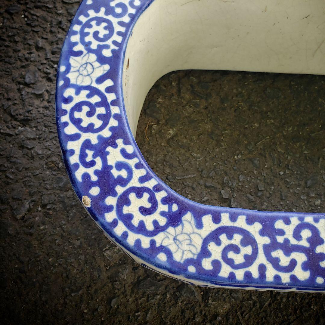 染付 便器 陶器 明治 白抜蛸唐草 古伊万里 - メルカリ