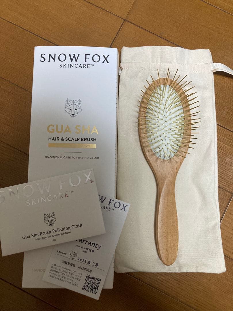  FOX プレミアム FOXカッサ ウッド ヘアブラシ　スノーフォックス プレミアム FOXカッサ ウッド ヘアブラシ｜ SNOW FOX SKINCARE スノー