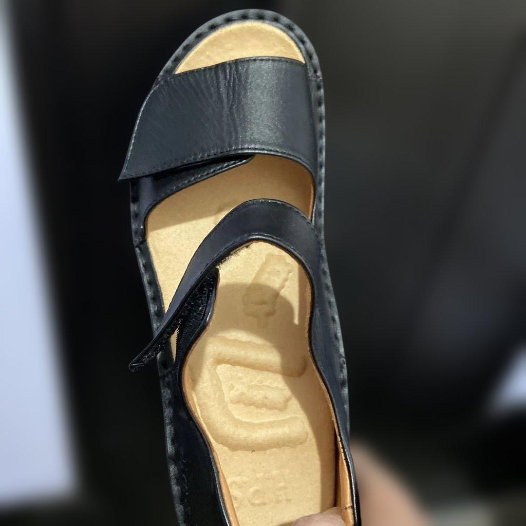 超美品　H.P.S. ブラック　コンフォートサンダル 24.5cm