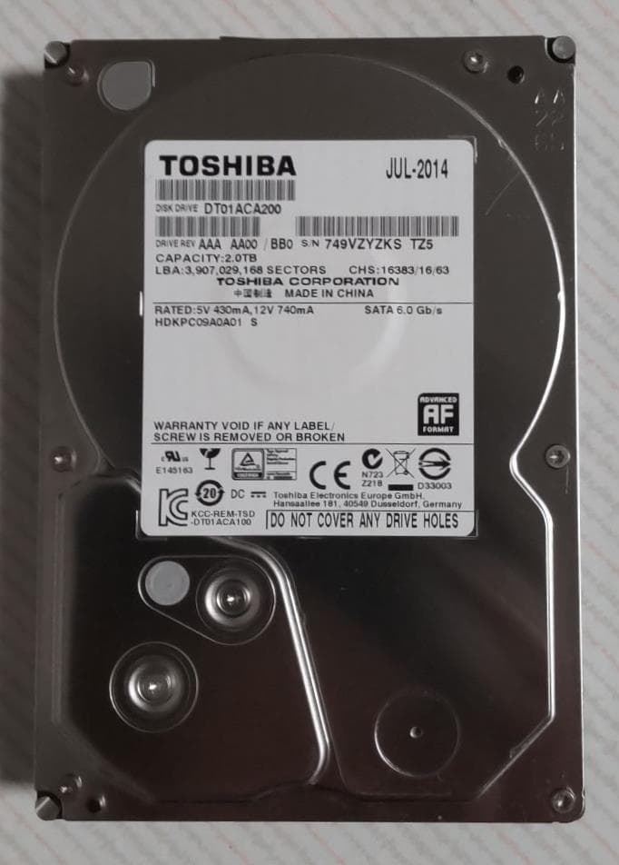 DIGA 2TB増量修理交換用HDD DMR-BRT, BWT, BZT各品番用 - メルカリ