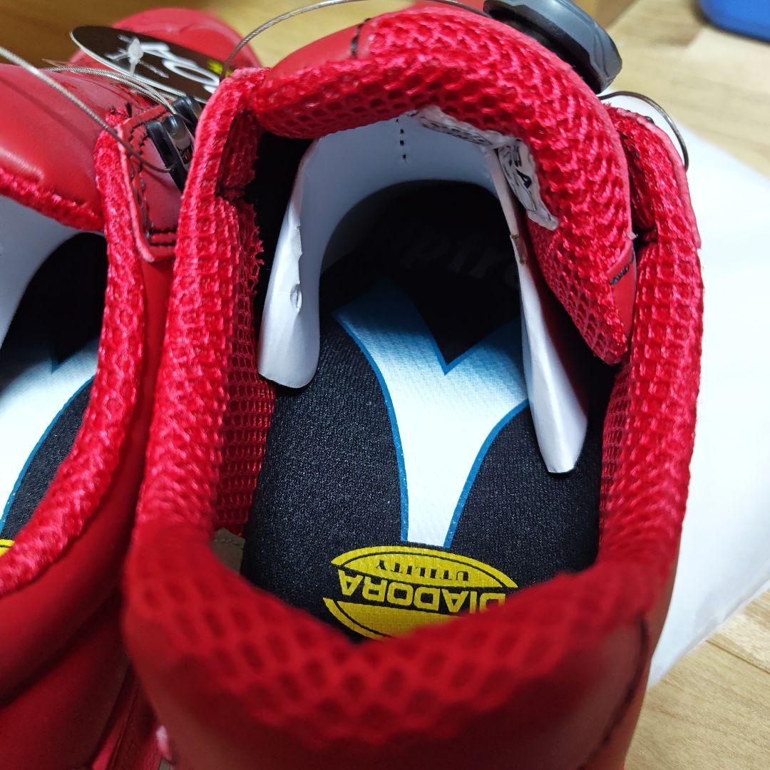 DIADORA BOAシステム安全靴 赤 26.0EEE