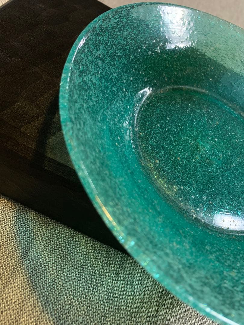 小谷晋三 倉敷ガラス 初期作品 気泡 吹きガラス 新品に近い美品 横山