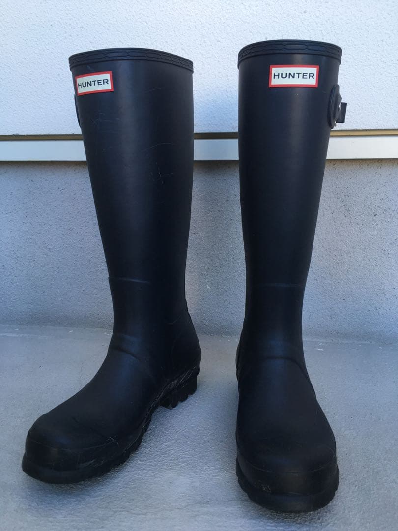 HUNTER レインブーツ　ネイビー　メンズ　UK7 メンズ オリジナル トール レイン ブーツ - ネイビー