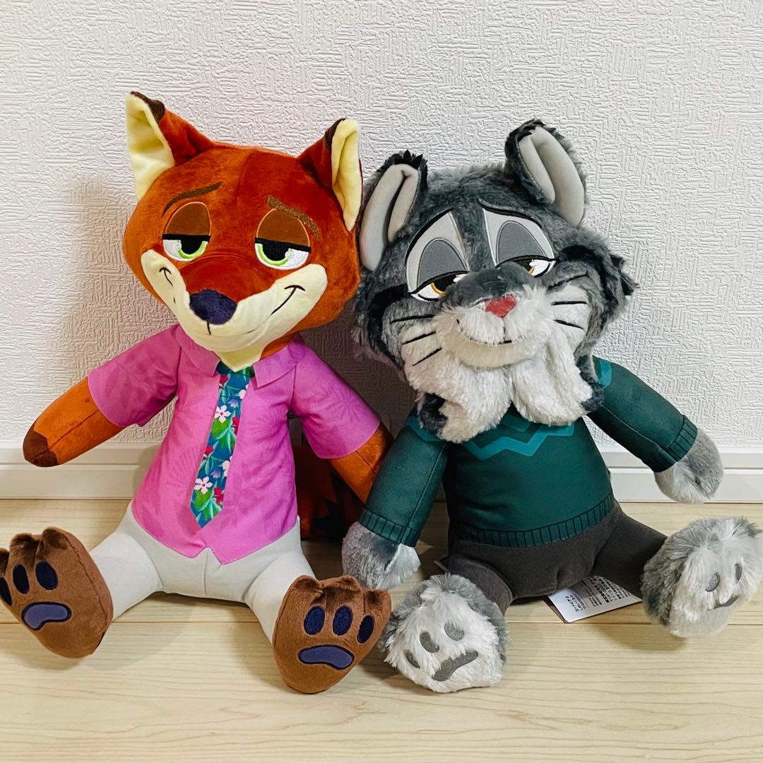 ディズニー ズートピア2 Lぬいぐるみ パウバート ニック 2体セット