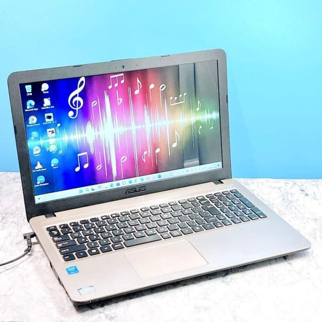 設定済✨初心者におすすめ♪✨オフィス✨カメラ✨ASUS✨ブラック✨