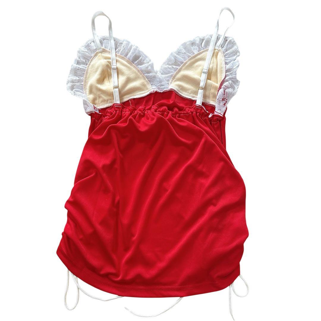 平成ギャル y2k リメイク古着 レース キャミワンピ ユニフォーム