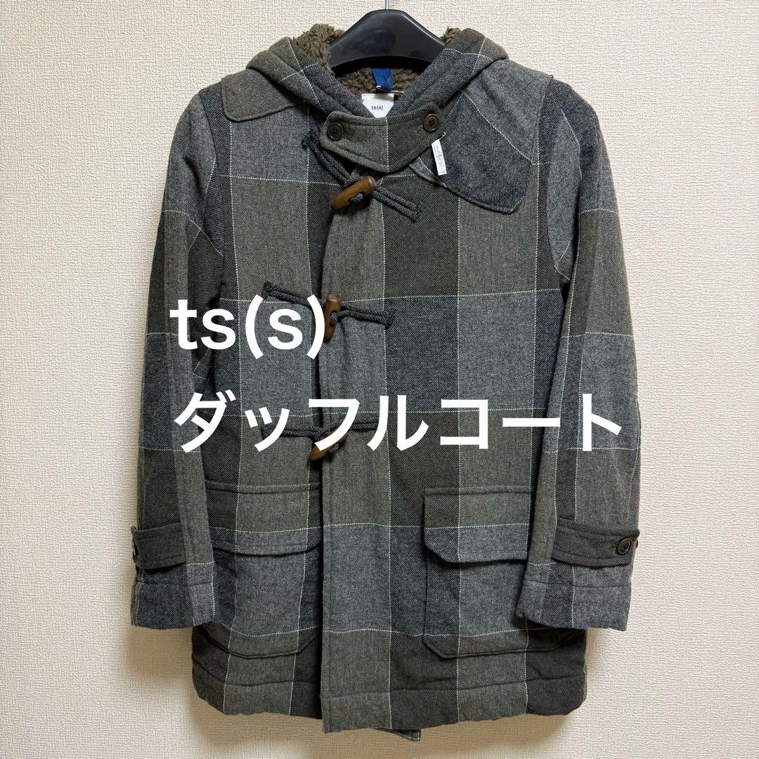 極美品】ts(s) ダッフルコート L グレー系 チェック - メルカリ