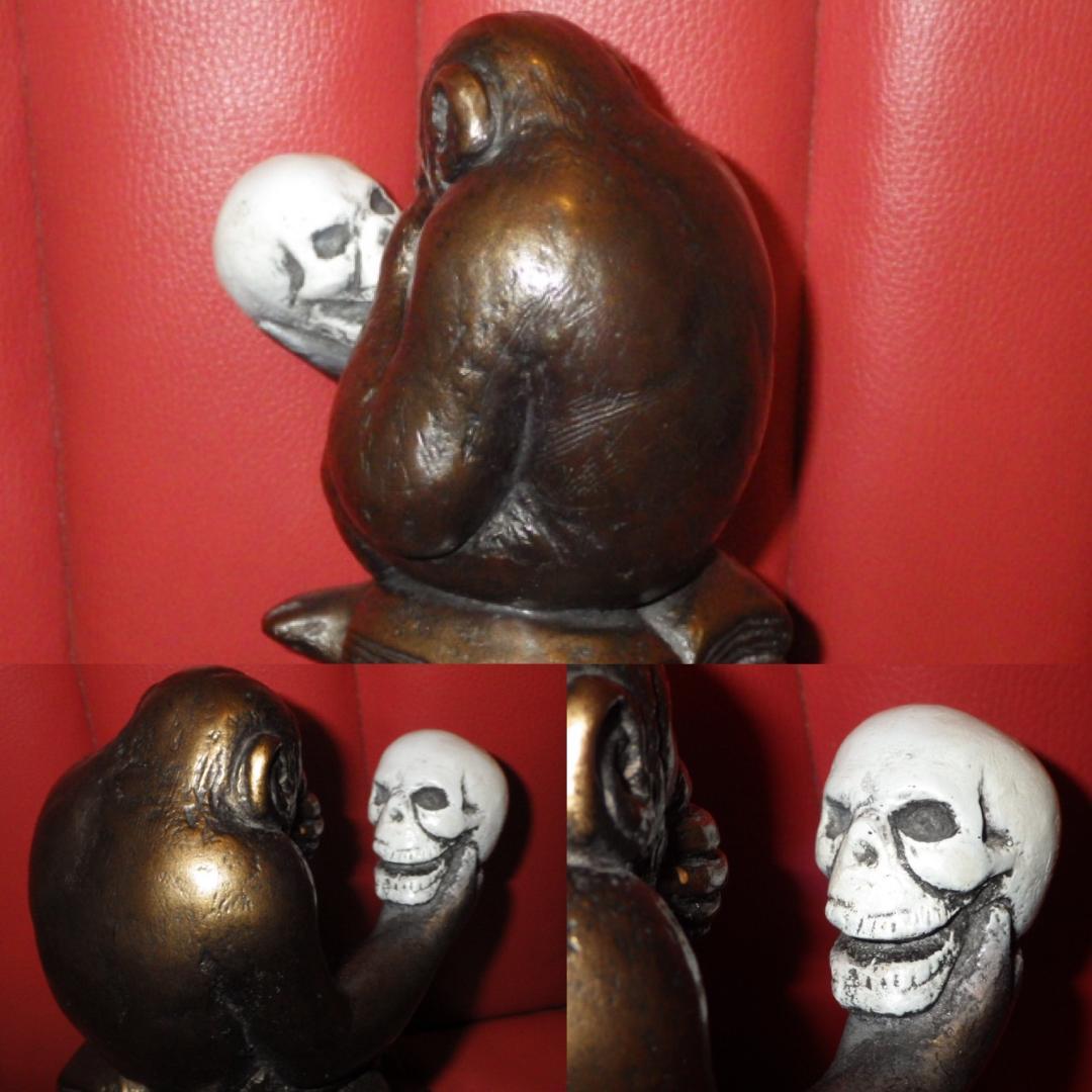 60'S☆ダーウィン☆進化論☆置物☆アート☆ビンテージ☆スカル☆ドクロ