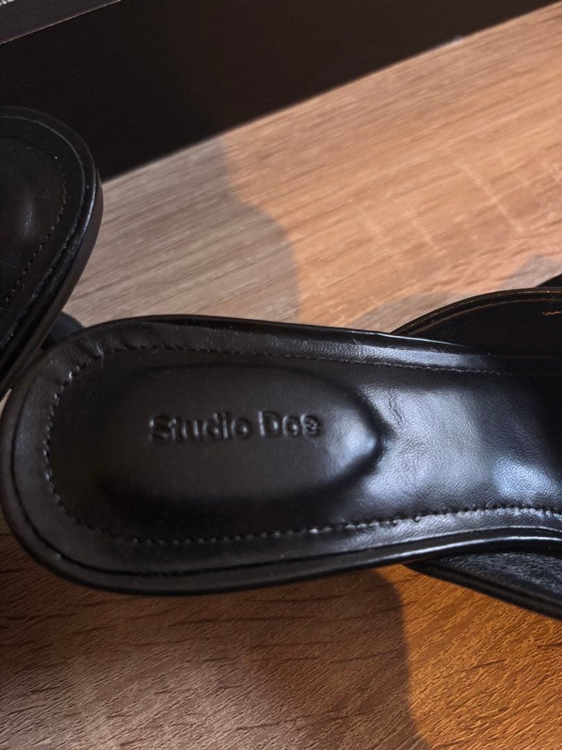 Studio Doe 2 ways Pointed Mules ブラック