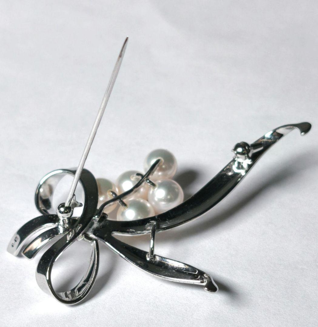 美品 最高級】ミキモト ブローチ パール リボン 愛子様 ご着用 箱付き