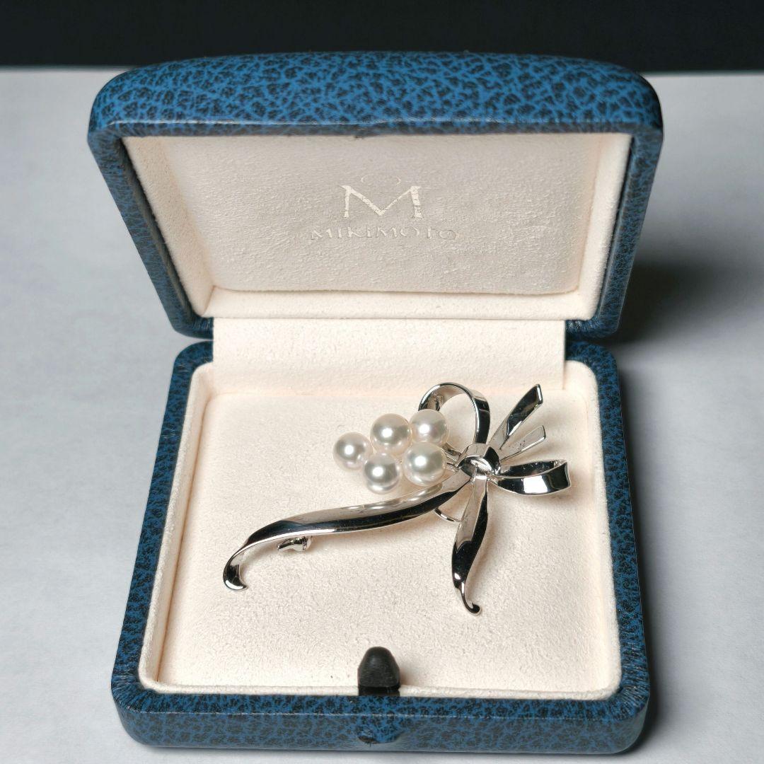 美品 最高級】ミキモト ブローチ パール リボン 愛子様 ご着用 箱付き
