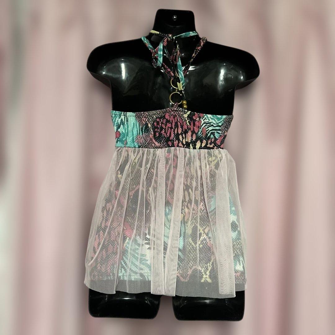 未使用　d.i.a カラフル動物柄シースルーキャミソール