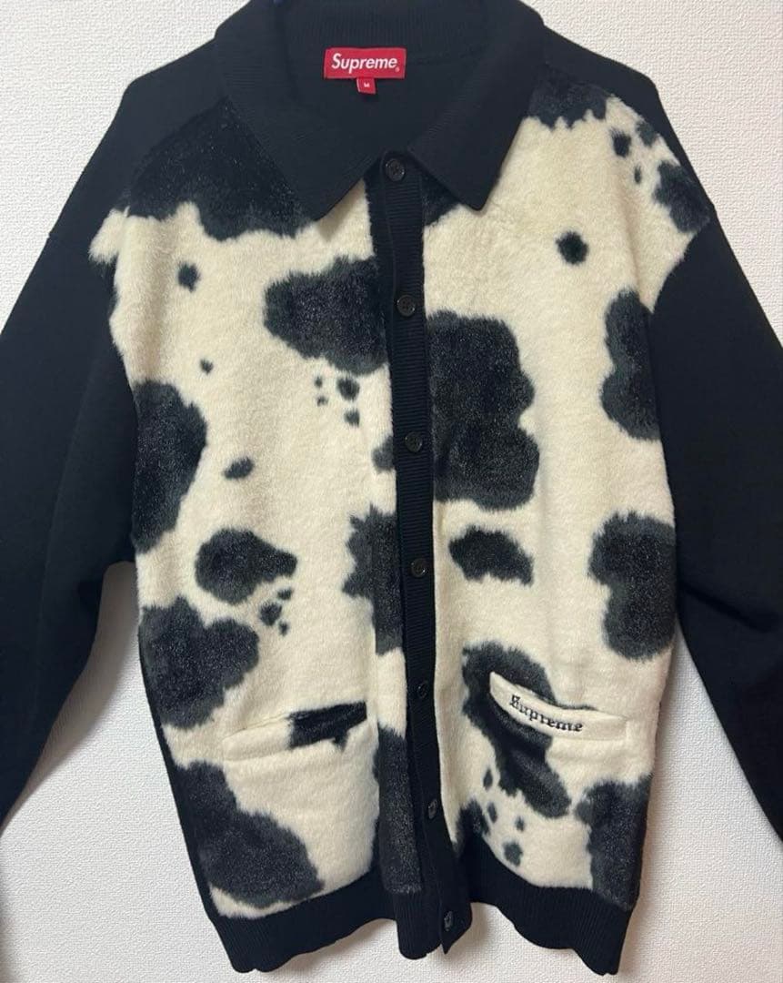 Supreme Cow Print Cardigan Black M