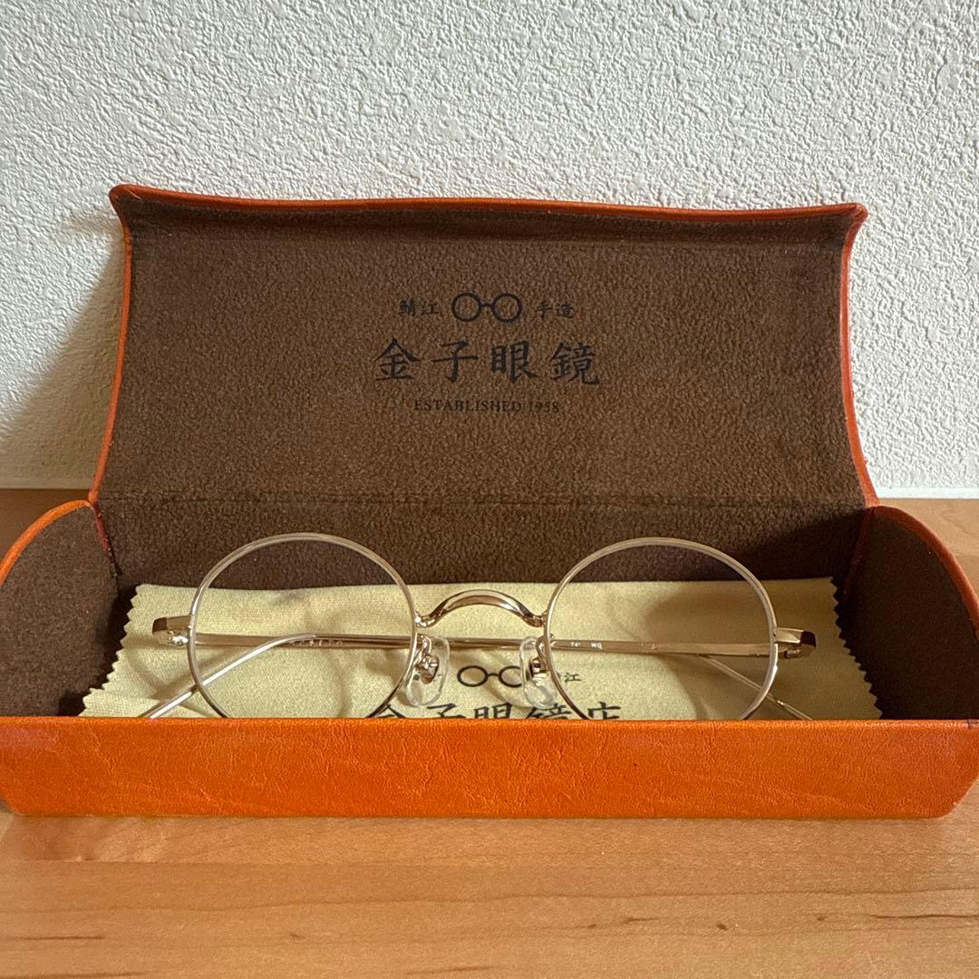 【美品】金子眼鏡　井戸多美男作　ラウンド型メタルフレーム眼鏡 kanekooptical-m78g.jpg