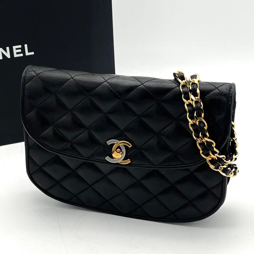 シャネル パリ限定 マトラッセ ココマーク ラムスキン ショルダー