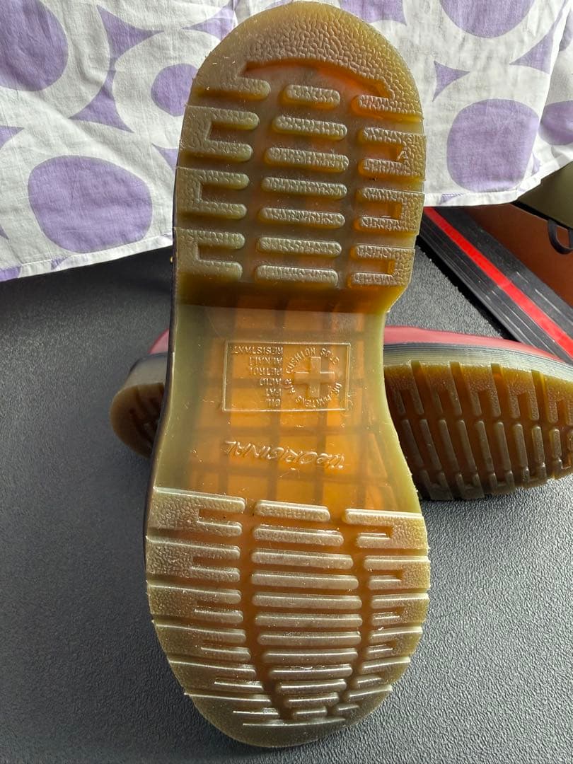 Dr. Martens サイドゴアブーツ レッド UK8 27cm WY004 - メルカリ