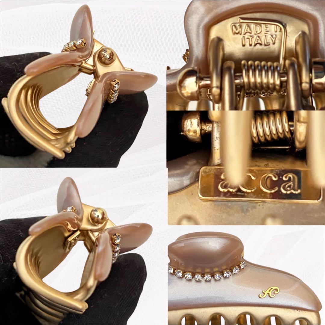 付属品有/未使用級 acca アッカ ヘアクリップ ニューコラーナ G金具 M