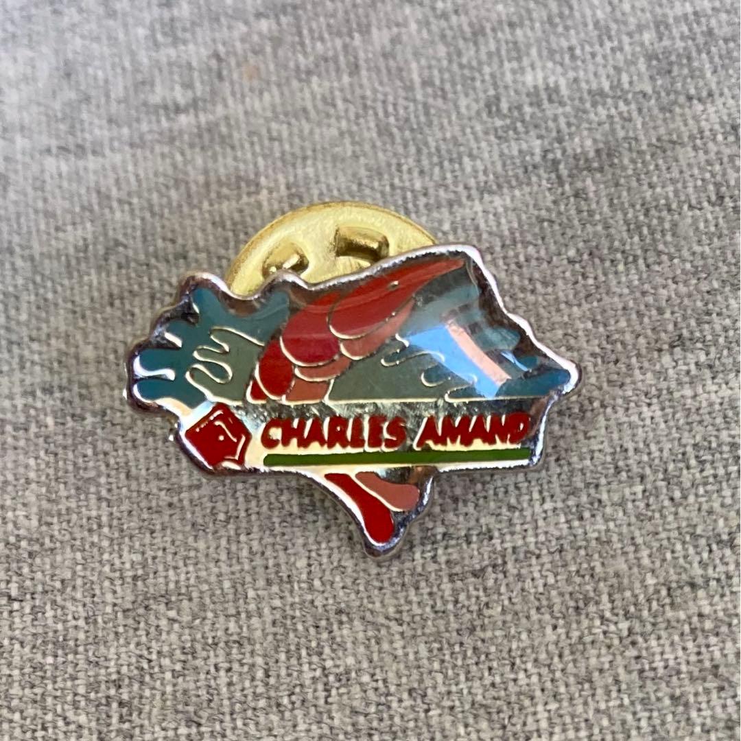 ピンバッジ 29934 跳ね上がるエビ 海老 ヴィンテージ ピンズ pins