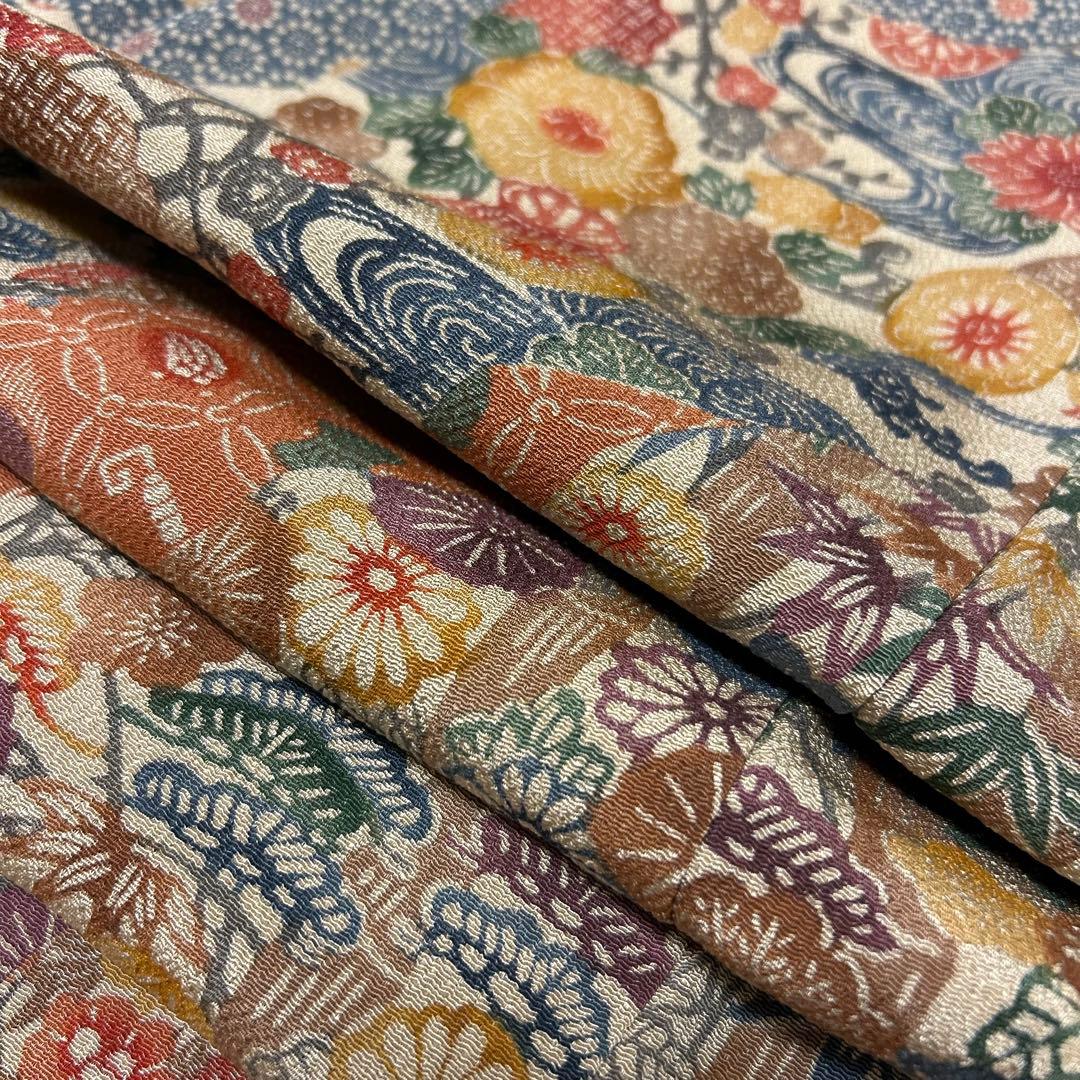 袷】西岡都巳二 紅型 訪問着12084 - メルカリ