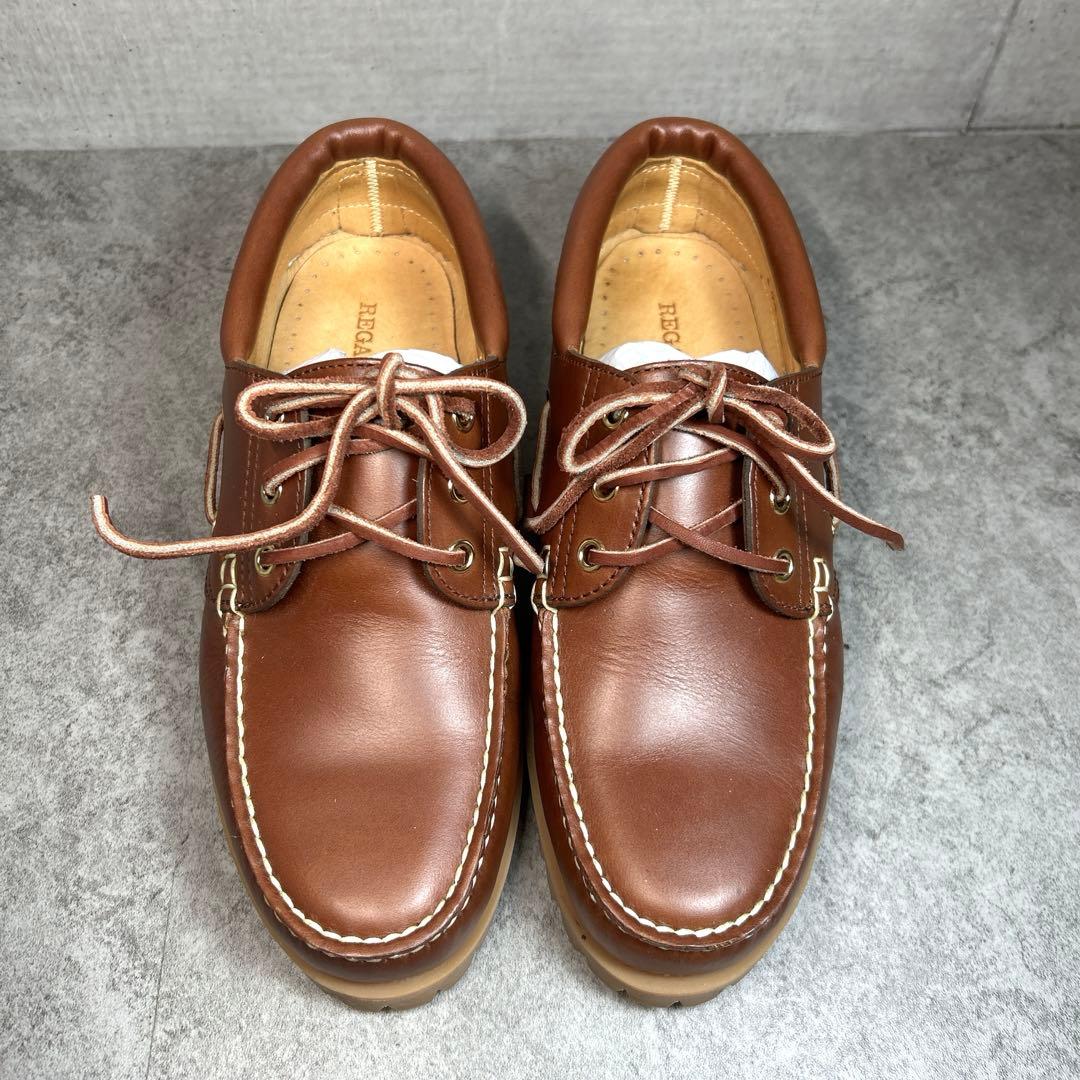 ほぼ新品【リーガル ワースコレクション】デッキシューズ/3eye/革靴/JE38