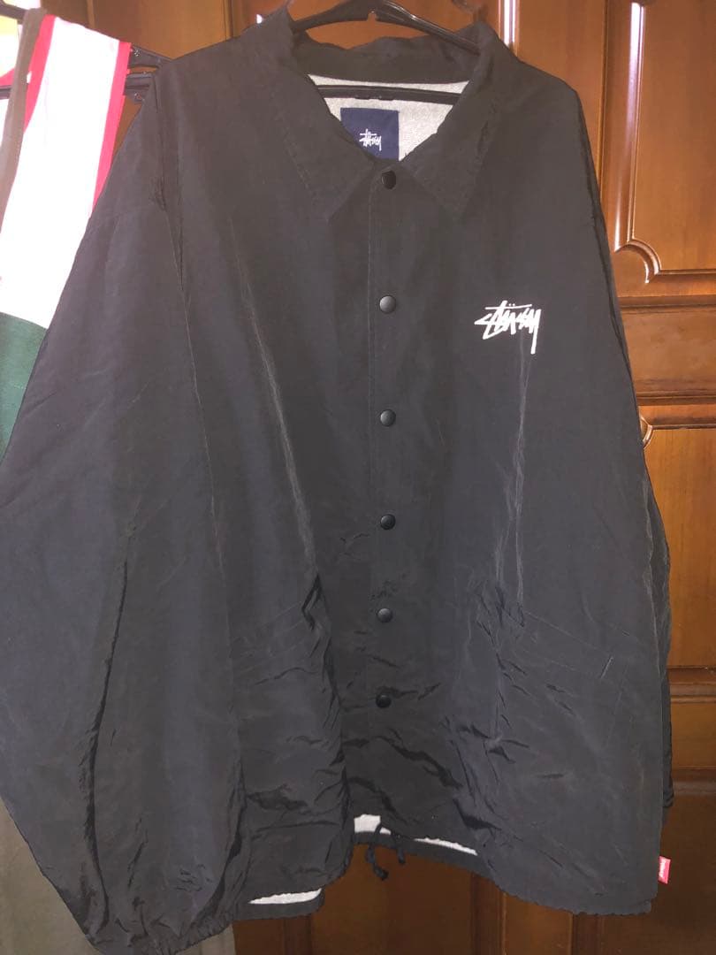 Stussy ブラック ナイロンジャケット 90s ドラゴン コーチジャケット