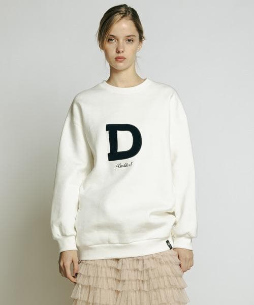 ダブルスタンダードクロージング F Dロゴ裏起毛プルオーバー 白 WEB