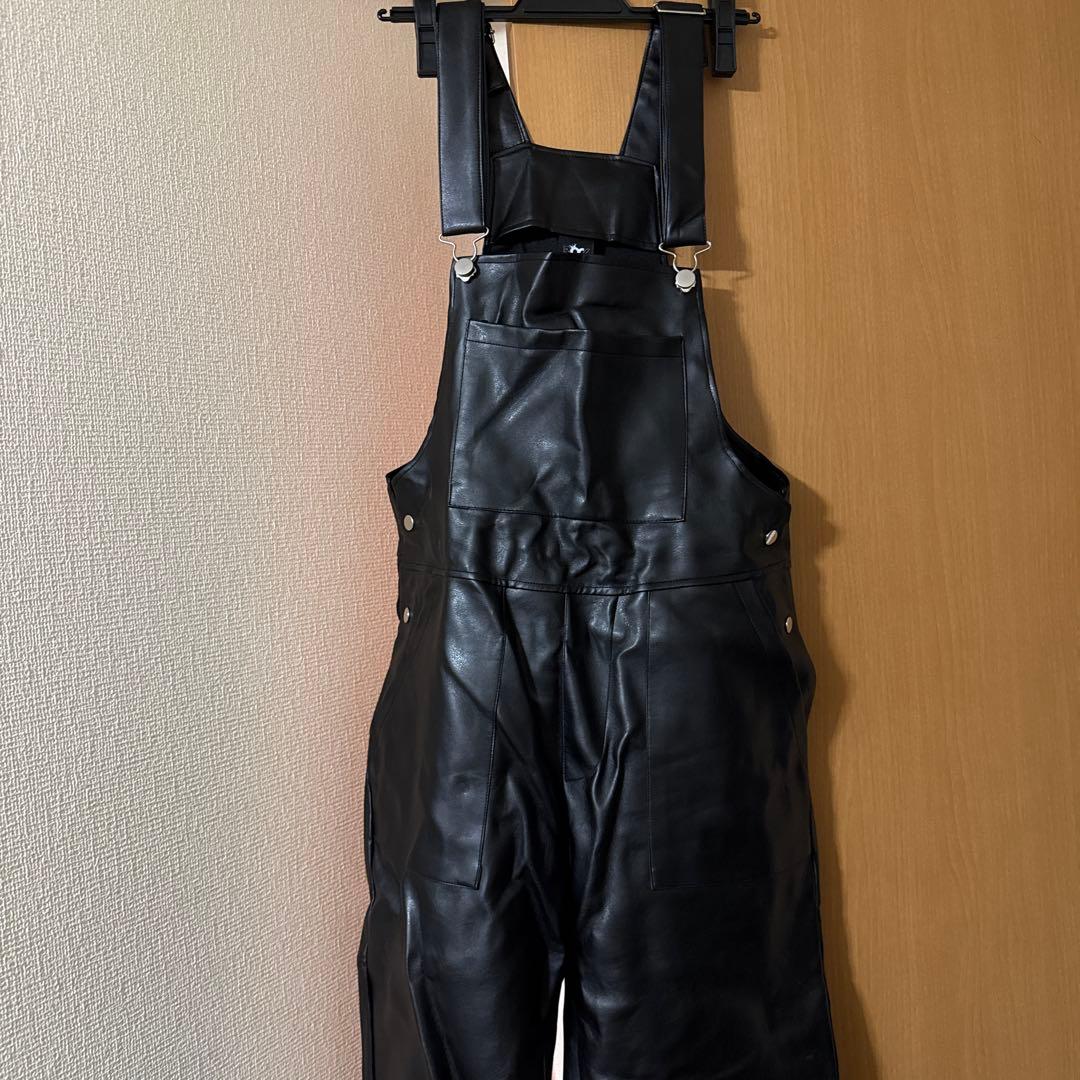 OPEN THE DOOR レザーオーバーオール メンズ - メルカリ