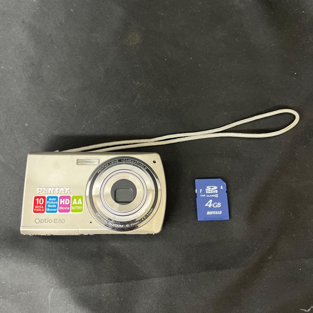 PENTAX ペンタックス Optio E80レトロ　デジカメ　単3電池 Amazon | PENTAX デジタルカメラ Optio E80 1000万画素 光学3倍ズーム