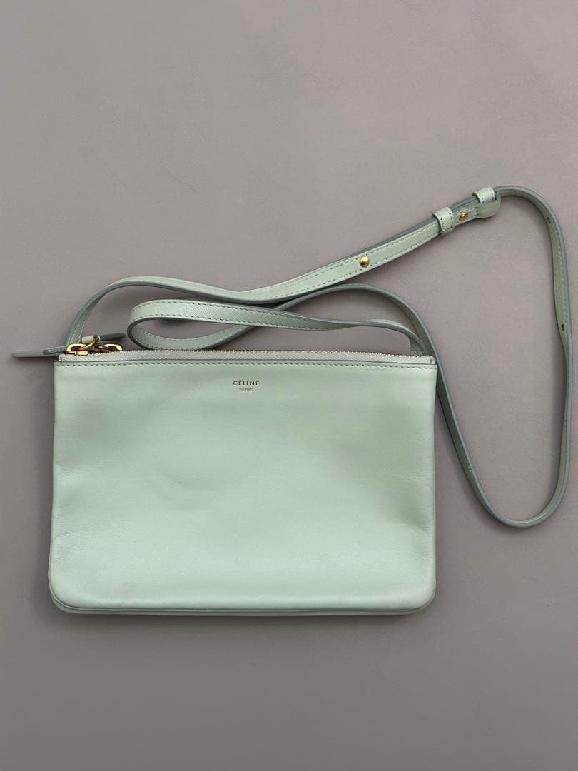 CELINE セリーヌ トリオ　ピスタチオグリーン 楽天市場】【売り切り特価】【未使用】 セリーヌ ショルダーバッグ