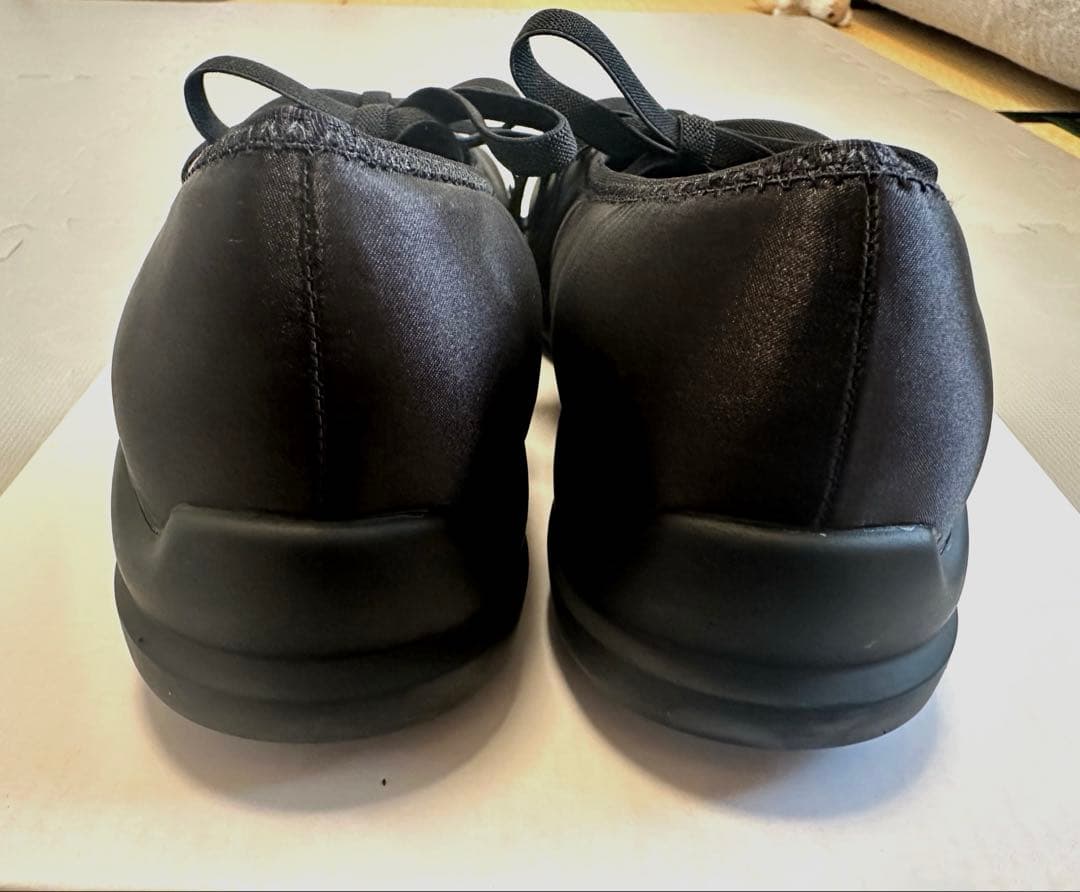 ルタロン　ダブルリボンバレリーナ　ブラック　24.5cm