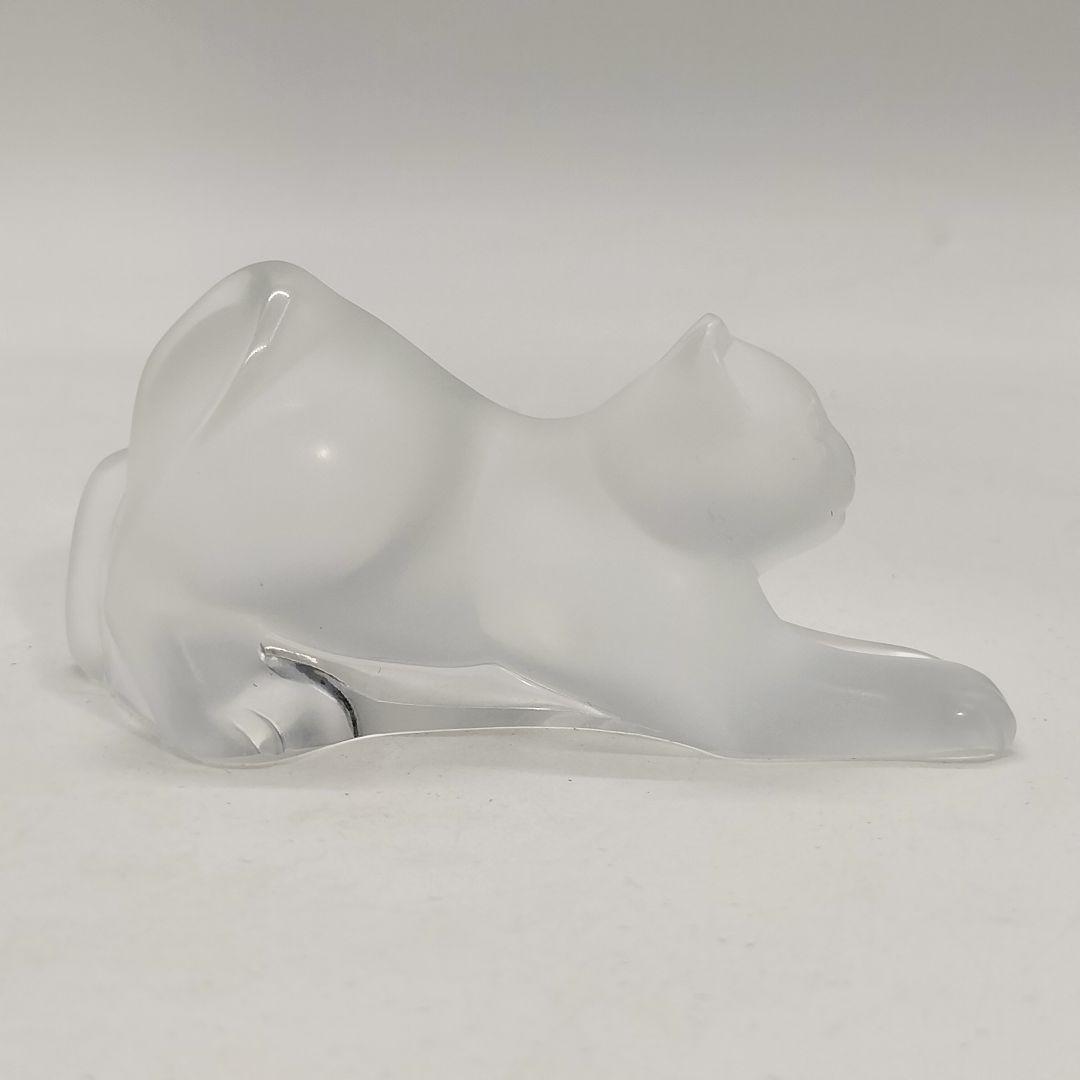 LALIQUE ラリック 伸びする猫 ガラス 置物 オブジェ - メルカリ