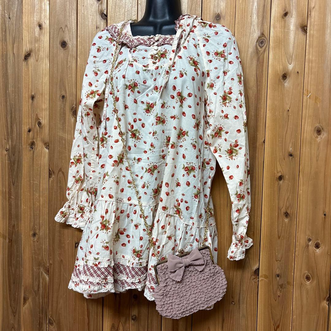 kazu様専用☆カネコイサオ 総ピコフリルがま口ポシェット/ベージュ