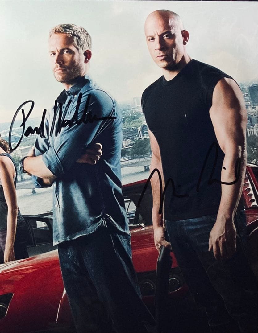 ワイルド・スピード ポール・ウォーカー ヴィン・ディーゼル 直筆
