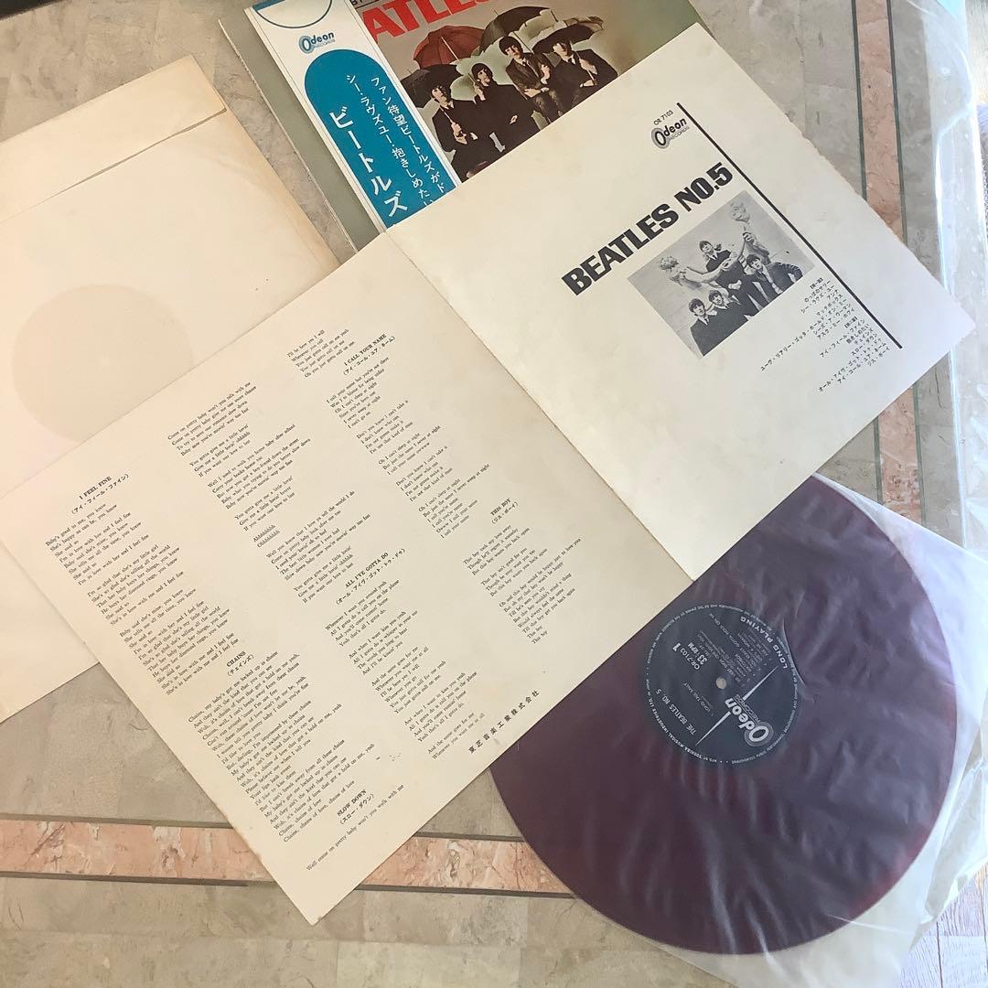 激レア!極美品! 1965年初版盤 赤盤1stプレス ビートルズ NO.5 - メルカリ